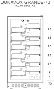 Винный шкаф Дунавокс DX-70.258SS фото 2 в Санкт-Петербурге Винный шкаф Dunavox DX-70.258SS фото 2 в Санкт-Петербурге