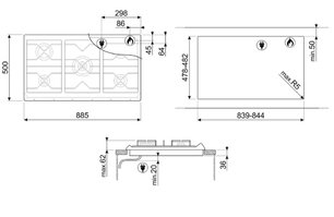 Варочная панель Smeg SRV896POGH фото 4 в Санкт-Петербурге