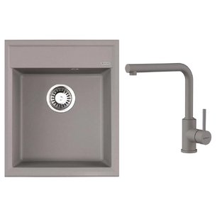 Omoikiri (мойка Daisen 42-GR + смеситель NAKAGAWA GR-P) фото в Санкт-Петербурге