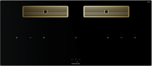 Индукционная варочная поверхность с вытяжкой Kuppersbusch KMI 12850.0 SR-S Gold фото в Санкт-Петербурге