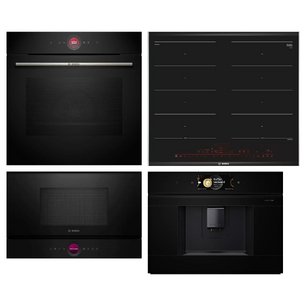 Bosch (варочная панель PXX675DV1E + духовой шкаф HBG7722B1 + микроволновая печь BFR7221B1 + кофемашина CTL9181B0) фото в Санкт-Петербурге