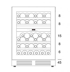 Винный шкаф Dunavox DAU-45.125DW.TO фото 3 в Санкт-Петербурге