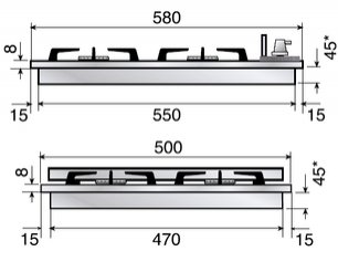 Варочная панель Ilve H60CV Burgundy фото 2 в Санкт-Петербурге