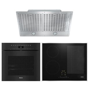 Miele (варочная панель KM7464 FR + духовой шкаф H7260B OBSW + вытяжка DA 2578) фото в Санкт-Петербурге Miele (варочная панель KM7464 FR + духовой шкаф H7260B OBSW + вытяжка DA 2578) фото в Санкт-Петербурге