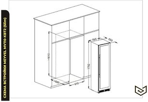 Винный шкаф MV110-KST2 Slim Italian walnut  фото 3 в Санкт-Петербурге Винный шкаф MV110-KST2 Slim Italian walnut  фото 3 в Санкт-Петербурге