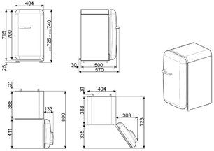 Мини-бар Смег FAB5LPG3 фото 2 в Санкт-Петербурге Мини-бар Smeg FAB5LPG3 фото 2 в Санкт-Петербурге