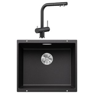 Blanco (мойка SUBLINE 500-U SILGRANIT + FONTAS-S II SILGRANIT антрацит) фото в Санкт-Петербурге