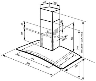 Вытяжка Smeg KV90X-2 фото 3 в Санкт-Петербурге