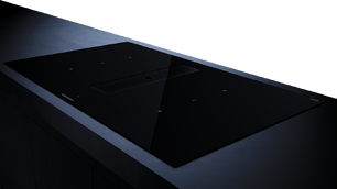 Индукционная варочная панель с вытяжкой Kuppersbusch KMI 9350.0 SR Black Chrome фото 3 в Санкт-Петербурге