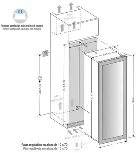 Встраиваемый винный шкаф Пандо PVMAP 178-112 PAL фото 3 в Санкт-Петербурге Встраиваемый винный шкаф Pando PVMAP 178-112 PAL фото 3 в Санкт-Петербурге