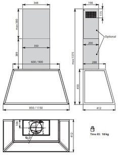 Вытяжка Фалмек TIME 115 INOX фото 3 в Санкт-Петербурге Вытяжка Falmec TIME 115 INOX фото 3 в Санкт-Петербурге