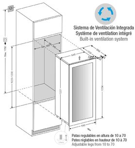 Встраиваемый винный шкаф Пандо PVMAVP 124-70CRR фото 3 в Санкт-Петербурге Встраиваемый винный шкаф Pando PVMAVP 124-70CRR фото 3 в Санкт-Петербурге
