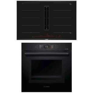 Bosch (варочная панель с вытяжкой PXX875D57E + духовой шкаф HMG8764C1) фото в Санкт-Петербурге