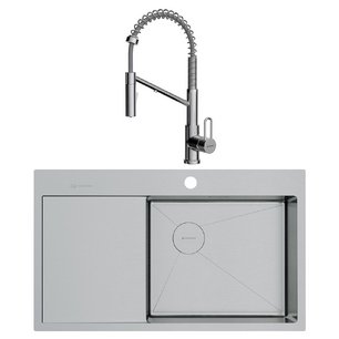 Omoikiri (мойка AKISAME 86 SIDE IN-R + смеситель MIKAWA 2 PLUS-SB BN) фото в Санкт-Петербурге