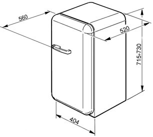 Мини-бар Смег FAB5RO1 фото 3 в Санкт-Петербурге Мини-бар Smeg FAB5RO1 фото 3 в Санкт-Петербурге