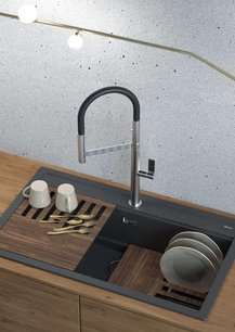 Смеситель Омойкири Osaka BN-BL фото 4 Смеситель Omoikiri Osaka BN-BL фото 4