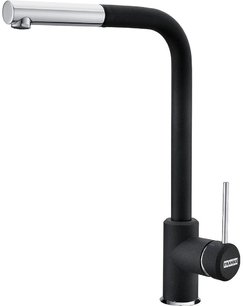 Смеситель Franke Sirius c выдвижном носиком Хром/Оникс
