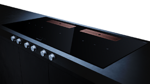 Индукционная варочная поверхность с вытяжкой Kuppersbusch KMI 12850.0 SR-E Copper фото 3 в Санкт-Петербурге