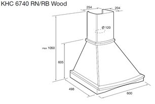 Вытяжка Кертинг KHC 6740 RB Wood фото 2 в Санкт-Петербурге Вытяжка Korting KHC 6740 RB Wood фото 2 в Санкт-Петербурге