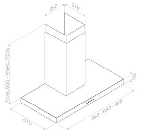 Встраиваемая вытяжка Pando P-823N/60 IX V.850 SEC фото 2 в Санкт-Петербурге