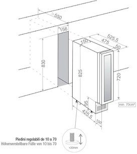 Встраиваемый винный шкаф Пандо PVZB 15-9 CRR фото 3 в Санкт-Петербурге Встраиваемый винный шкаф Pando PVZB 15-9 CRR фото 3 в Санкт-Петербурге