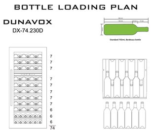 Винный шкаф Дунавокс DX-74.230DB фото 4 в Санкт-Петербурге Винный шкаф Dunavox DX-74.230DB фото 4 в Санкт-Петербурге