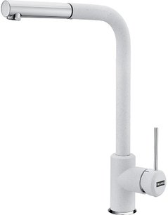 Смеситель Franke Sirius c выдвижном носиком Хром/Белый