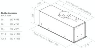 Встраиваемая вытяжка Pando EVO/580 INOX V.1050 ECO PLUS фото 2 в Санкт-Петербурге