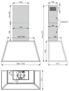 Вытяжка Фалмек TIME 115 anthracite фото 4 в Санкт-Петербурге Вытяжка Falmec TIME 115 anthracite фото 4 в Санкт-Петербурге