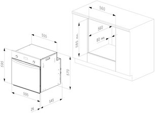 Духовой шкаф Korting OKB 9102 CSGB PRO фото 3 в Санкт-Петербурге
