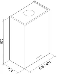 Вытяжка Falmec Laguna 60 vetro (800) Bianca STEC фото 3 в Санкт-Петербурге