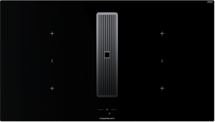 Индукционная варочная поверхность с вытяжкой Kuppersbusch KMI 9850.1 SR-E Silver Chrome фото в Санкт-Петербурге