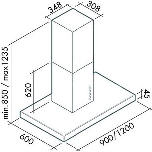 Вытяжка Falmec Lux isola 120 white (800) ECP фото 3 в Санкт-Петербурге