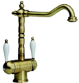 Смеситель Franke Old England бронза (с двумя ручками)
