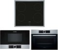 Bosch (духовой шкаф CBG675BS3 + варочная панель PUG64RAA5E + микроволновая печь BEL634GS1)