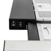 Встраиваемая вытяжка KRONA Kamilla slim 600 black/inox (1 мотор) фото 2 в Санкт-Петербурге