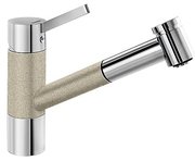 Смеситель Бланко Tivo-S chrome/Silgranit песочный фото в Санкт-Петербурге Смеситель Blanco Tivo-S chrome/Silgranit песочный фото в Санкт-Петербурге