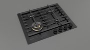 Газовая варочная панель Fulgor Milano FCLH 604 G T WK BK фото 2 в Санкт-Петербурге