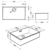 Мойка Смег VSTQ72-2 фото 3 в Санкт-Петербурге Мойка Smeg VSTQ72-2 фото 3 в Санкт-Петербурге