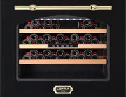 Встраиваемый винный шкаф Lofra ZBRNM24M/O CANTINA 24 NERO MAT OTTONE фото в Санкт-Петербурге