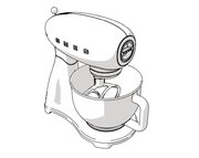 Планетарный миксер Смег SMF02WHEU фото 3 в Санкт-Петербурге Планетарный миксер Smeg SMF02WHEU фото 3 в Санкт-Петербурге