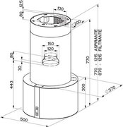 Настенная вытяжка Faber Cassiopea Isola EG10 X/V A50 фото 3 в Санкт-Петербурге