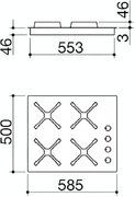 Газовая варочная панель Barazza 1PSPT64 фото 3 в Санкт-Петербурге