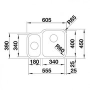 Мойка Бланко SUPRA 340/180-U клапан-автомат, чаша слева полированная нержавеющая сталь фото 3 в Санкт-Петербурге Мойка Blanco SUPRA 340/180-U клапан-автомат, чаша слева полированная нержавеющая сталь фото 3 в Санкт-Петербурге
