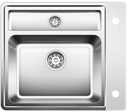 Мойка Blanco Statura 6-IF Crystal белое стекло нержавеющая сталь фото в Санкт-Петербурге