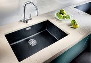 Мойка Blanco SUBLINE 700-U SILGRANIT черный клапан-автомат InFino 526001 фото 2 в Санкт-Петербурге