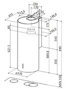Вытяжка Faber CYLINDRA/2 EV8 2EL XH890 фото 4 в Санкт-Петербурге