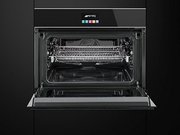 Духовой шкаф комбинированный с микроволновой печью Smeg SF4604PMCNX фото 3 в Санкт-Петербурге