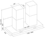 Вытяжка Falmec Horizon isola 150 ix (2x800) фото 3 в Санкт-Петербурге