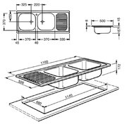Мойка Смег LX116D-2 фото 3 в Санкт-Петербурге Мойка Smeg LX116D-2 фото 3 в Санкт-Петербурге